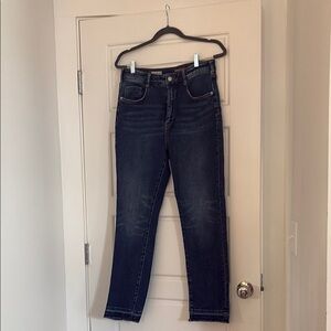 Pilcro and the Letterpress dark denim blue Ankle Cropped Jeans